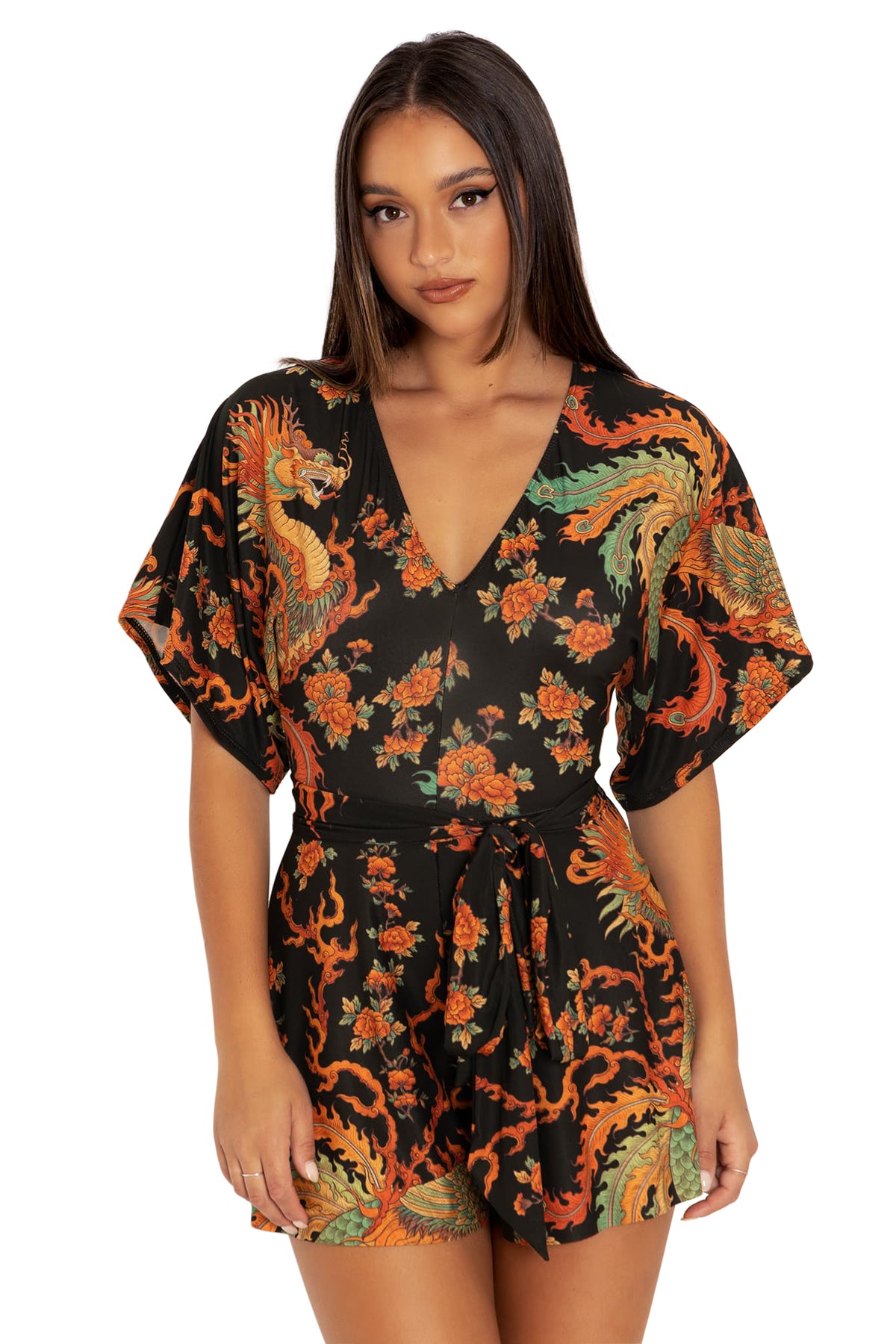 Dragon Rising Slinky Playsuit - Limited – BlackMilk Clothing