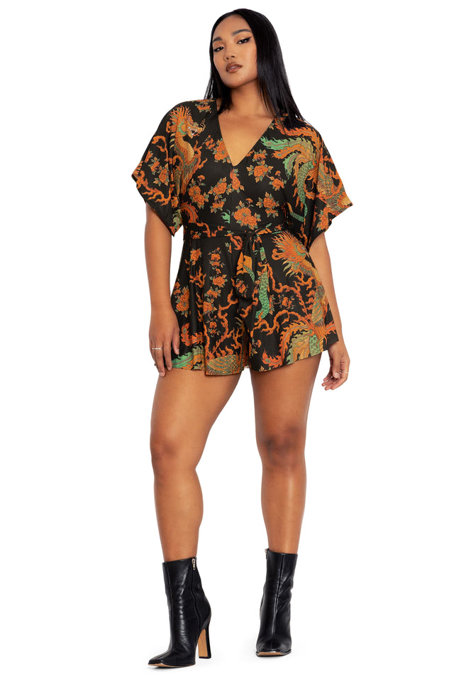 Dragon Rising  Slinky Playsuit