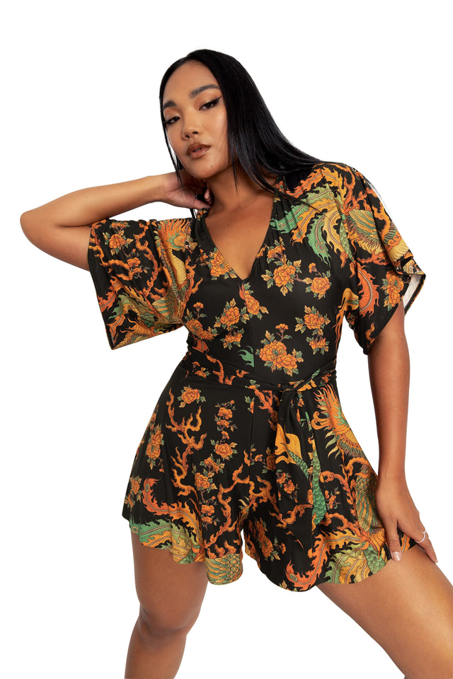 Dragon Rising  Slinky Playsuit