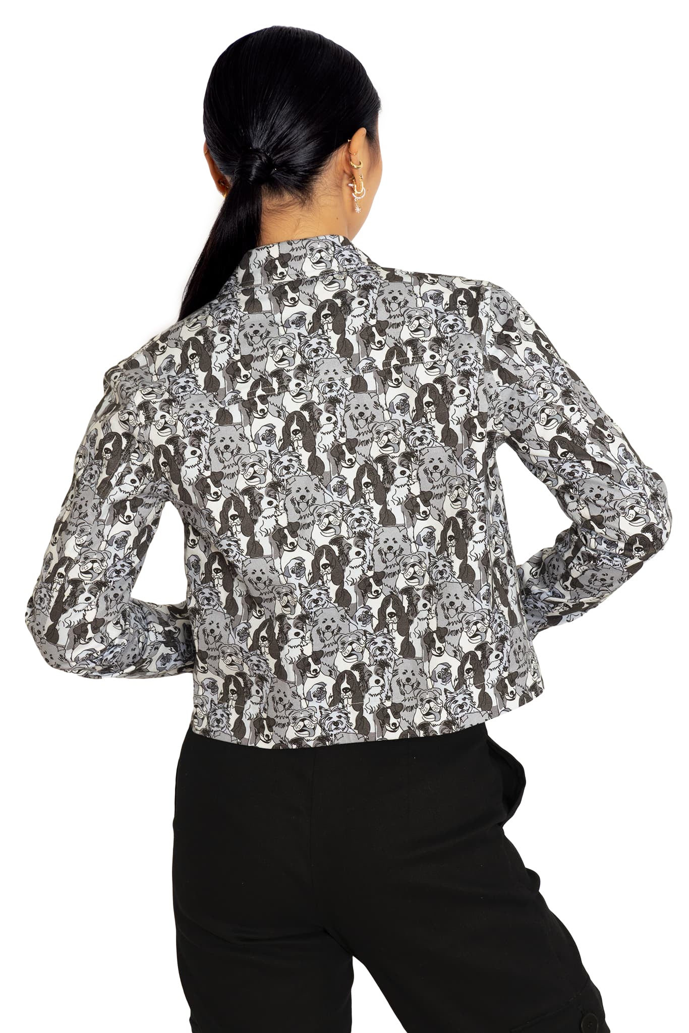 Drawn Dogs Crop Jacket - Limited – BlackMilk Clothing