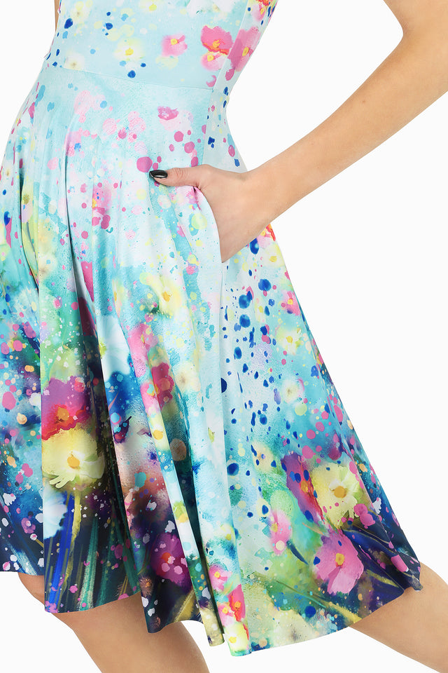 Dreaming In Watercolours Princess Midi Dress