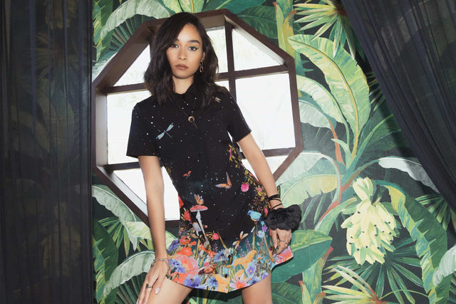 Hello Kitty Manga Longline Evil Tee Dress - Limited BlackMilk Clothing Hello Kitty Manga Longline Evil Tee Dress - Limited BlackMilk Clothing