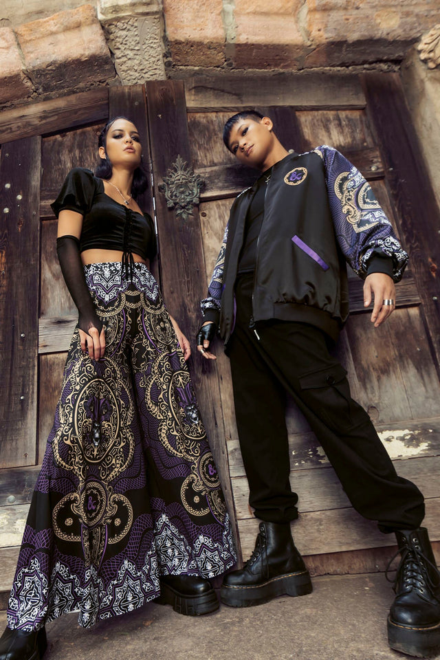 BlackMilk Clothing x Dungeons & Dragons - Dungeon Master Palazzo Pants - Dungeons & Dragons Merchandise - Collaboration apparel - Licenced.