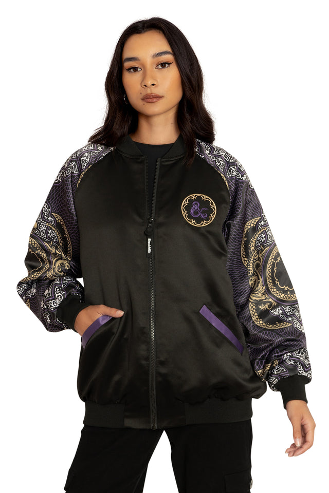 BlackMilk Clothing x Dungeons & Dragons - Dungeon Master Souvenir Jacket - Dungeons & Dragons Merchandise - Collaboration apparel - Licenced.