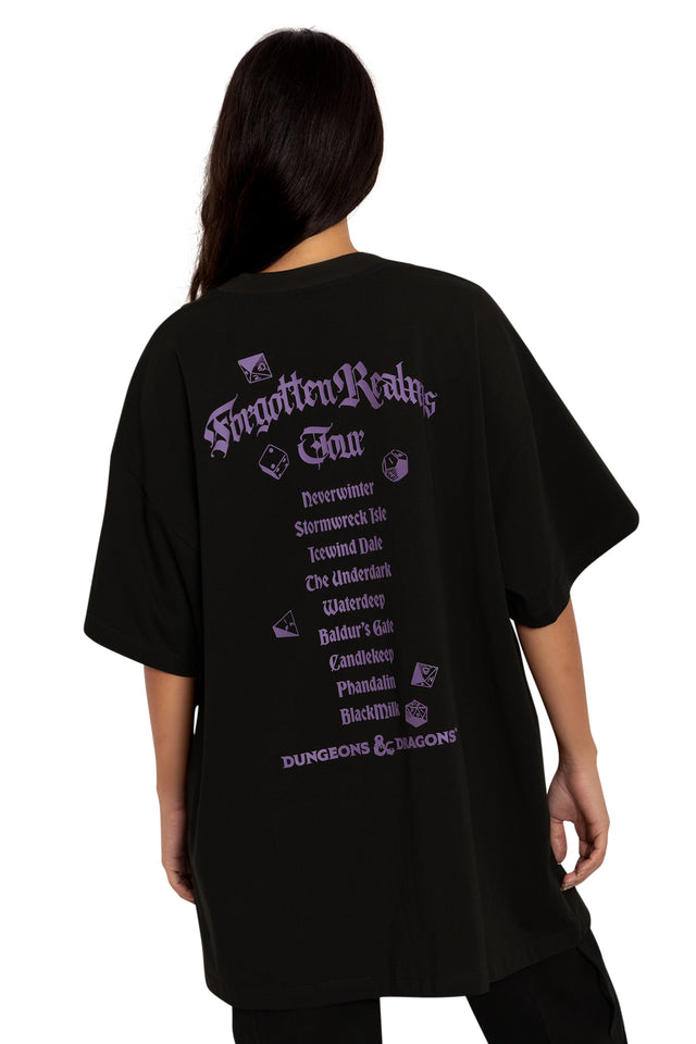 Dungeons And Dragons Roll High Or Die Oversized Tee Back