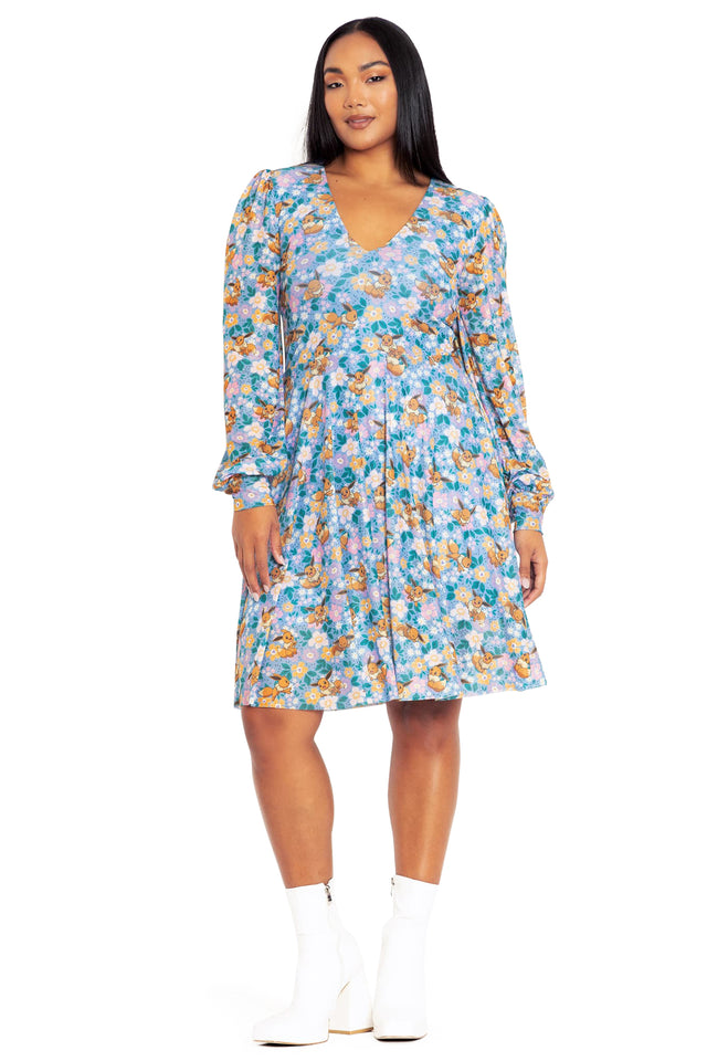 BlackMilk Clothing x Pokemon - Eevee Garden Longline Romance Dress - Pokémon Merchandise - Collaboration apparel - Licenced.