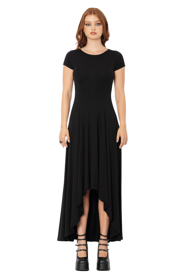 Flair For Drama Maxi Dress in black – BlackMilk Clothing, product image 1