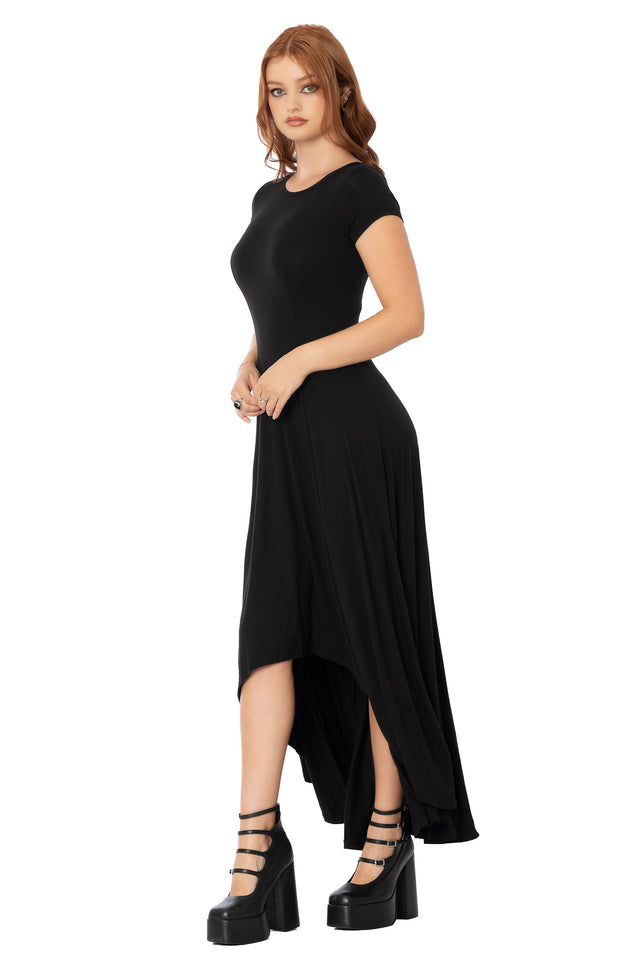 Flair For Drama Maxi Dress in black – BlackMilk Clothing, product image 3
