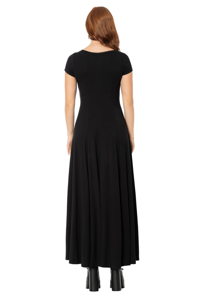 Flair For Drama Maxi Dress in black – BlackMilk Clothing, product image 4