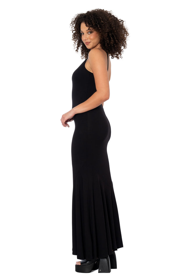 Mrs Addams Dress in black – BlackMilk Clothing, product image 3