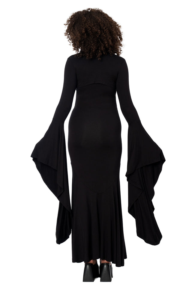 Mrs Addams Shrug in black – BlackMilk Clothing, product image 4