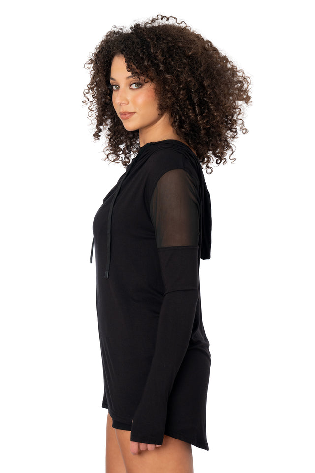 The Rogue Ninja Drape Hoodie in black – BlackMilk Clothing, product image 4
