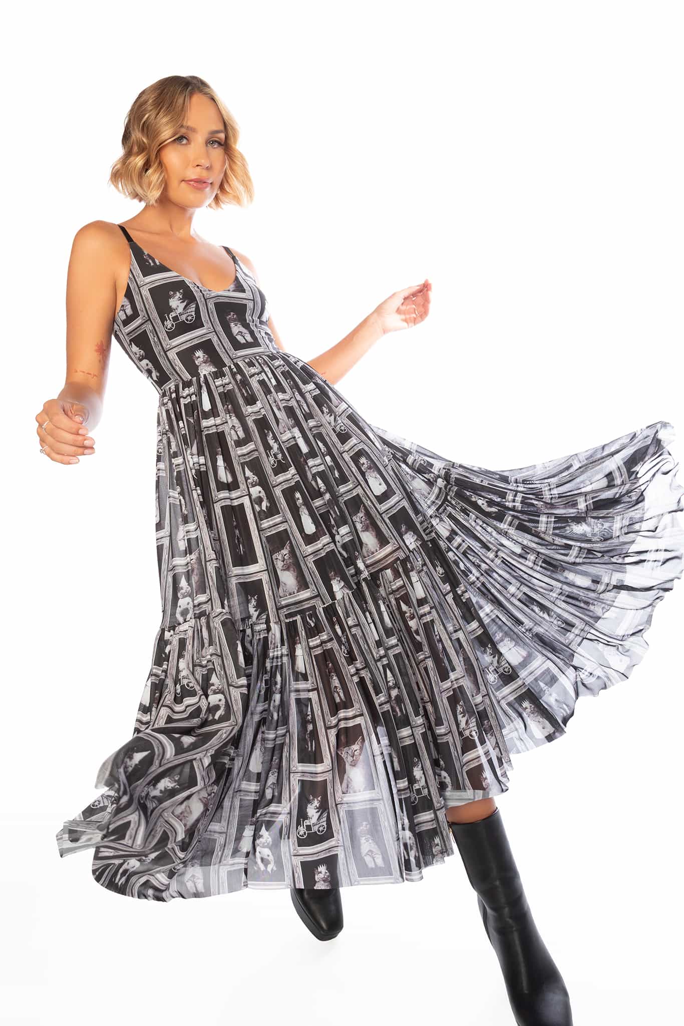 Cat Tales Sheer Midaxi Dress - Limited – BlackMilk Clothing