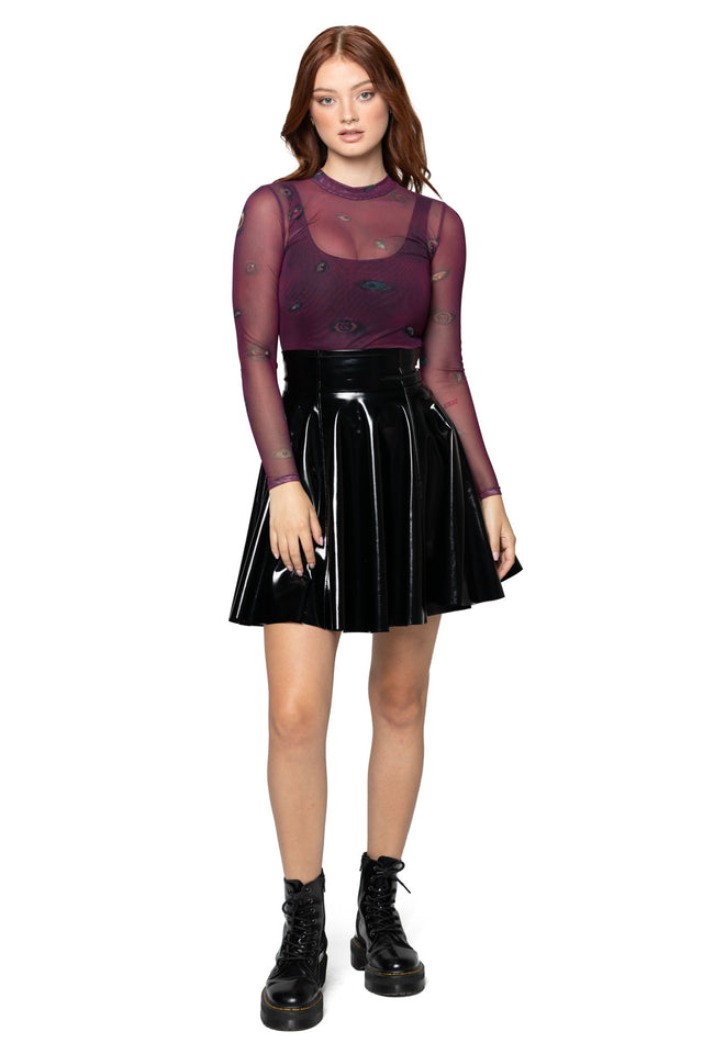 Eye Attire High Neck Long Sleeve Top