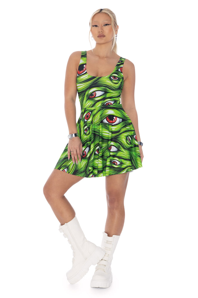 Eye On You Scoop Skater Dress - Limited BlackMilk Clothing Eye On You Scoop Skater Dress - Limited BlackMilk Clothing