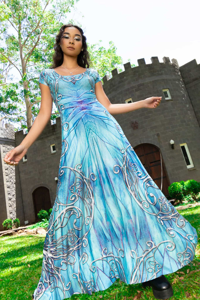 Fairy Kingdom Cap Sleeve Maxi Dress - Limited BlackMilk Clothing Fairy Kingdom Cap Sleeve Maxi Dress - Limited BlackMilk Clothing