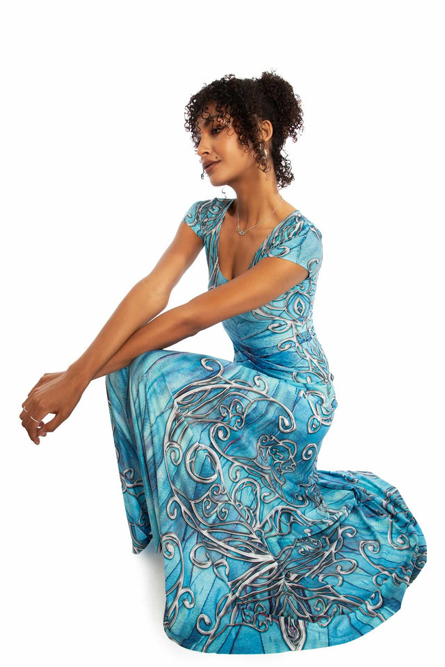 Fairy Kingdom Cap Sleeve Maxi Dress - Limited BlackMilk Clothing Fairy Kingdom Cap Sleeve Maxi Dress - Limited BlackMilk Clothing