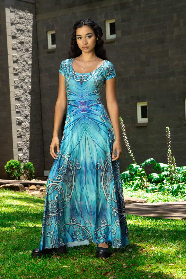 Fairy Kingdom Cap Sleeve Maxi Dress - Limited BlackMilk Clothing Fairy Kingdom Cap Sleeve Maxi Dress - Limited BlackMilk Clothing