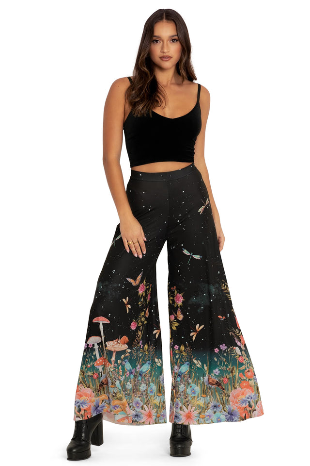 BlackMilk Clothing - Fairytale Floral Palazzo Pants