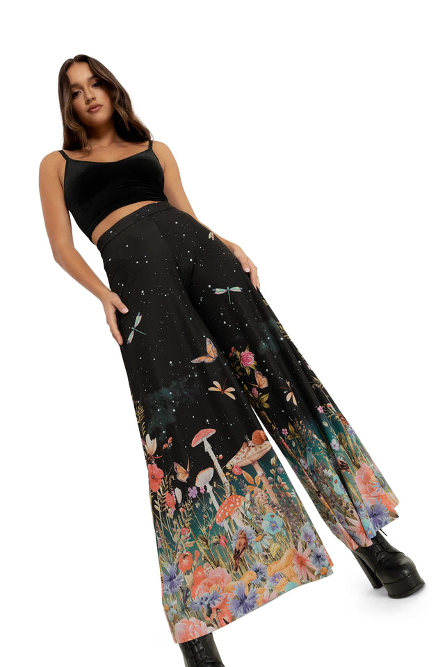 Fairytale Floral Palazzo Pants wide