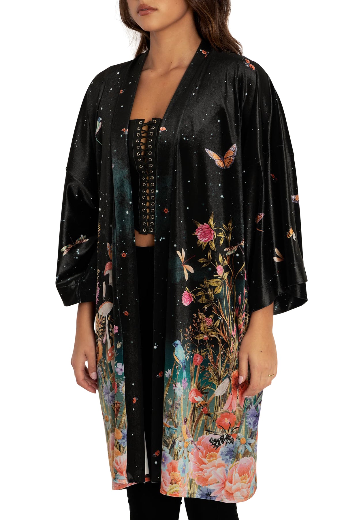 Fairytale Floral Velvet Robe - Limited – BlackMilk Clothing