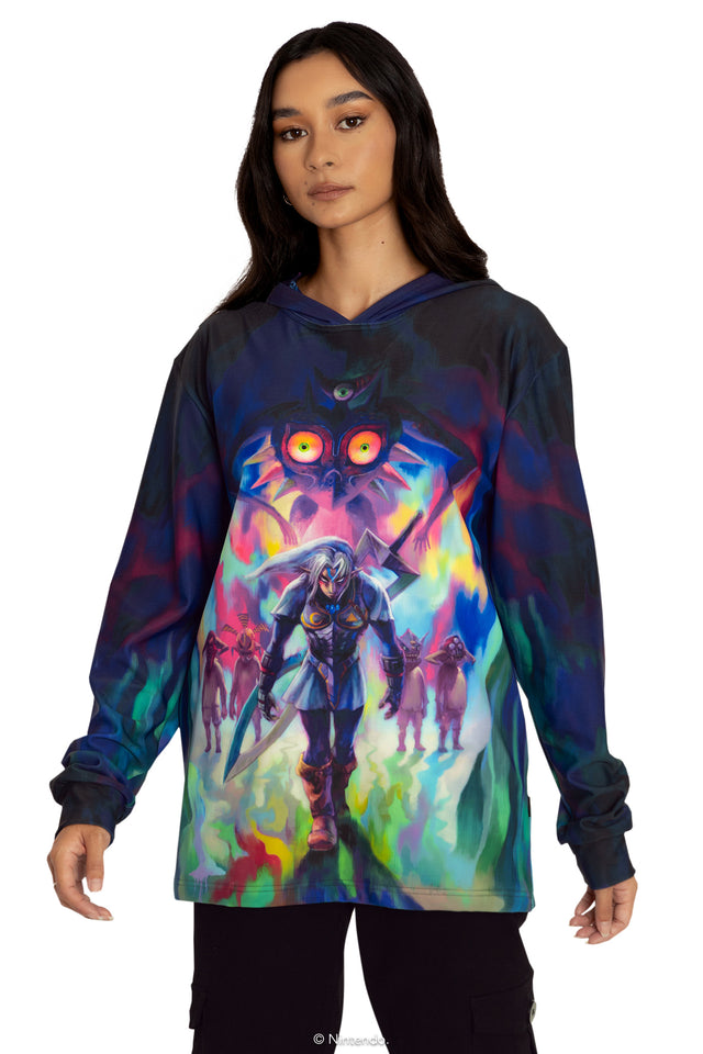 BlackMilk Clothing x Nintendo The Legend Of Zelda - Fierce Deity Link Hoodie Sweater - The Legend of Zelda Merchandise - Collaboration apparel - Licenced.