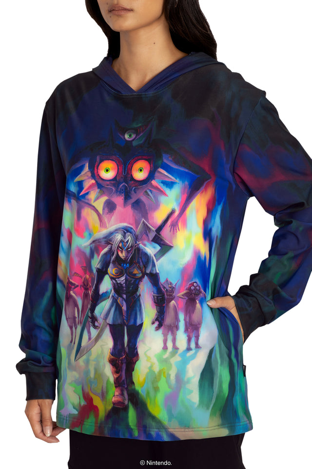 BlackMilk Clothing x Nintendo The Legend Of Zelda - Fierce Deity Link Hoodie Sweater - The Legend of Zelda Merchandise - Collaboration apparel - Licenced.