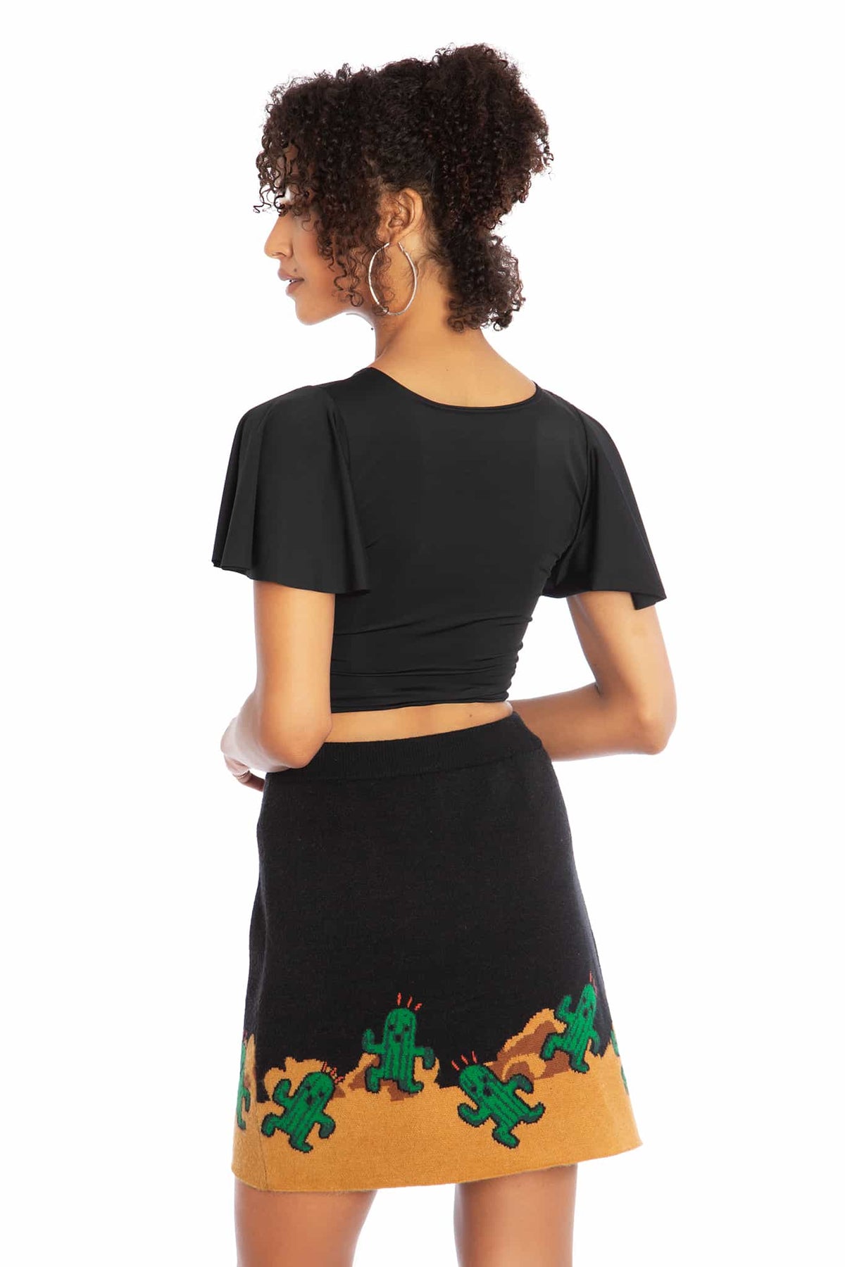 Cactuar Knit Mini Skirt – BlackMilk Clothing