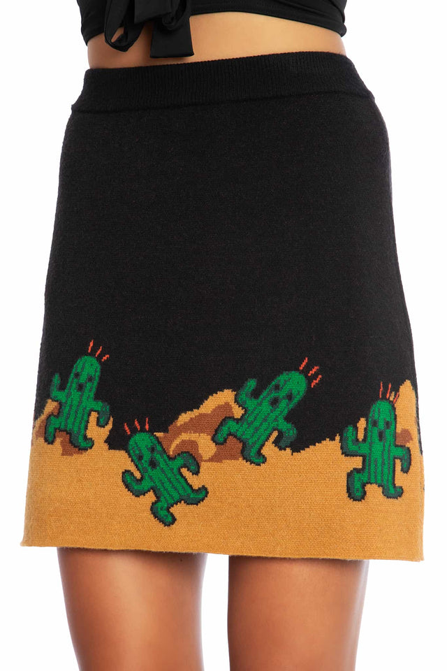 Cactuar Knit Mini Skirt