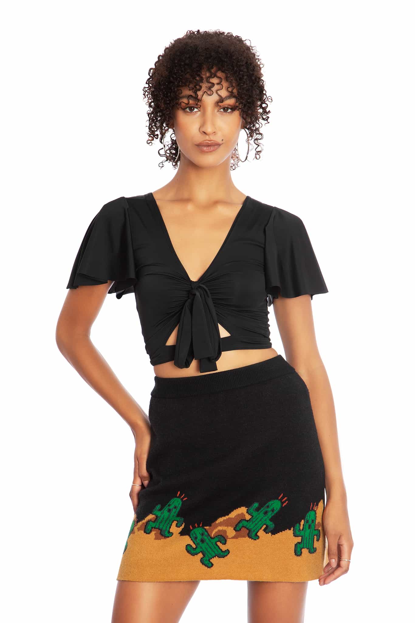 Cactuar Knit Mini Skirt - Limited – BlackMilk Clothing