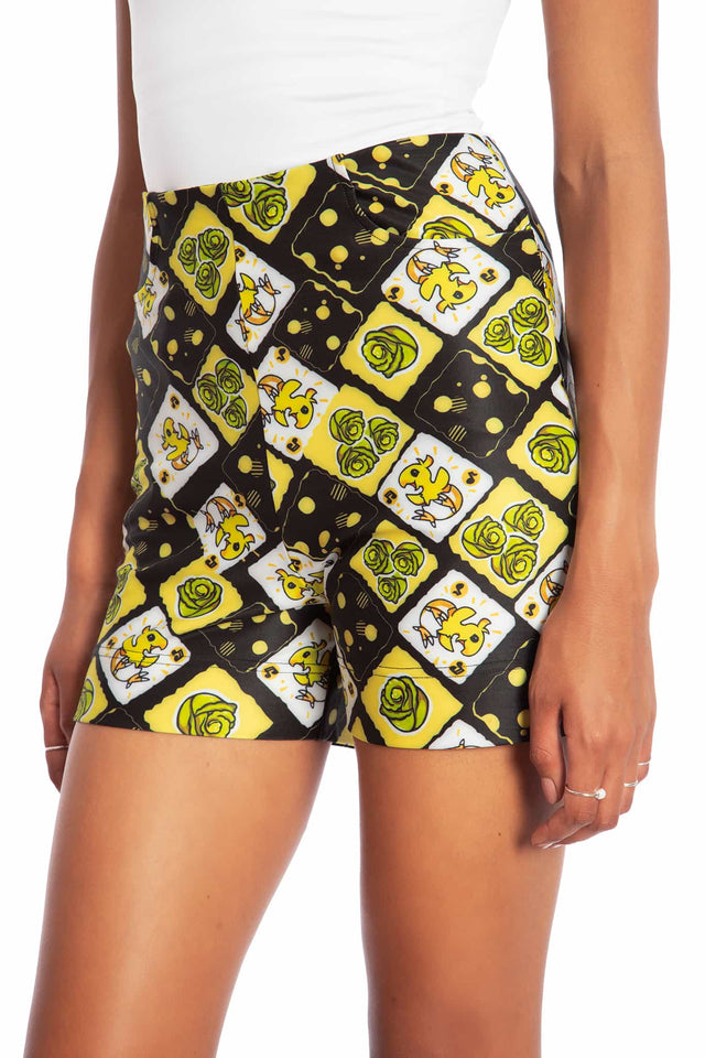 Chocobo High Waisted Pocket Shorts