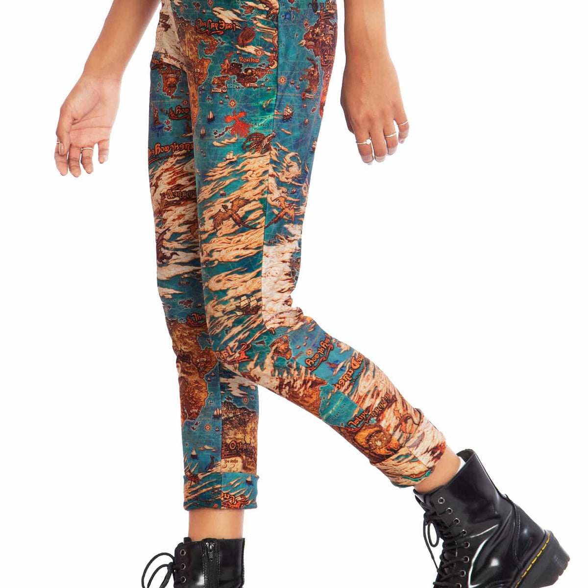 Slacks World World Map Cuffed Pants - Limited – BlackMilk Clothing