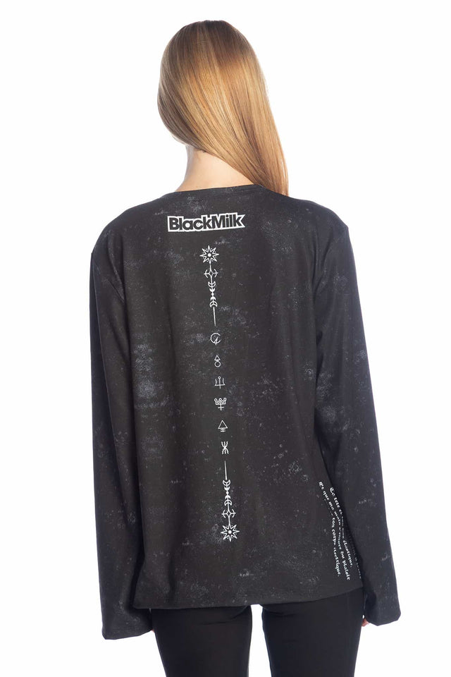 Fleurs of Evil Long Sleeve Oversized Boyfriend Tee