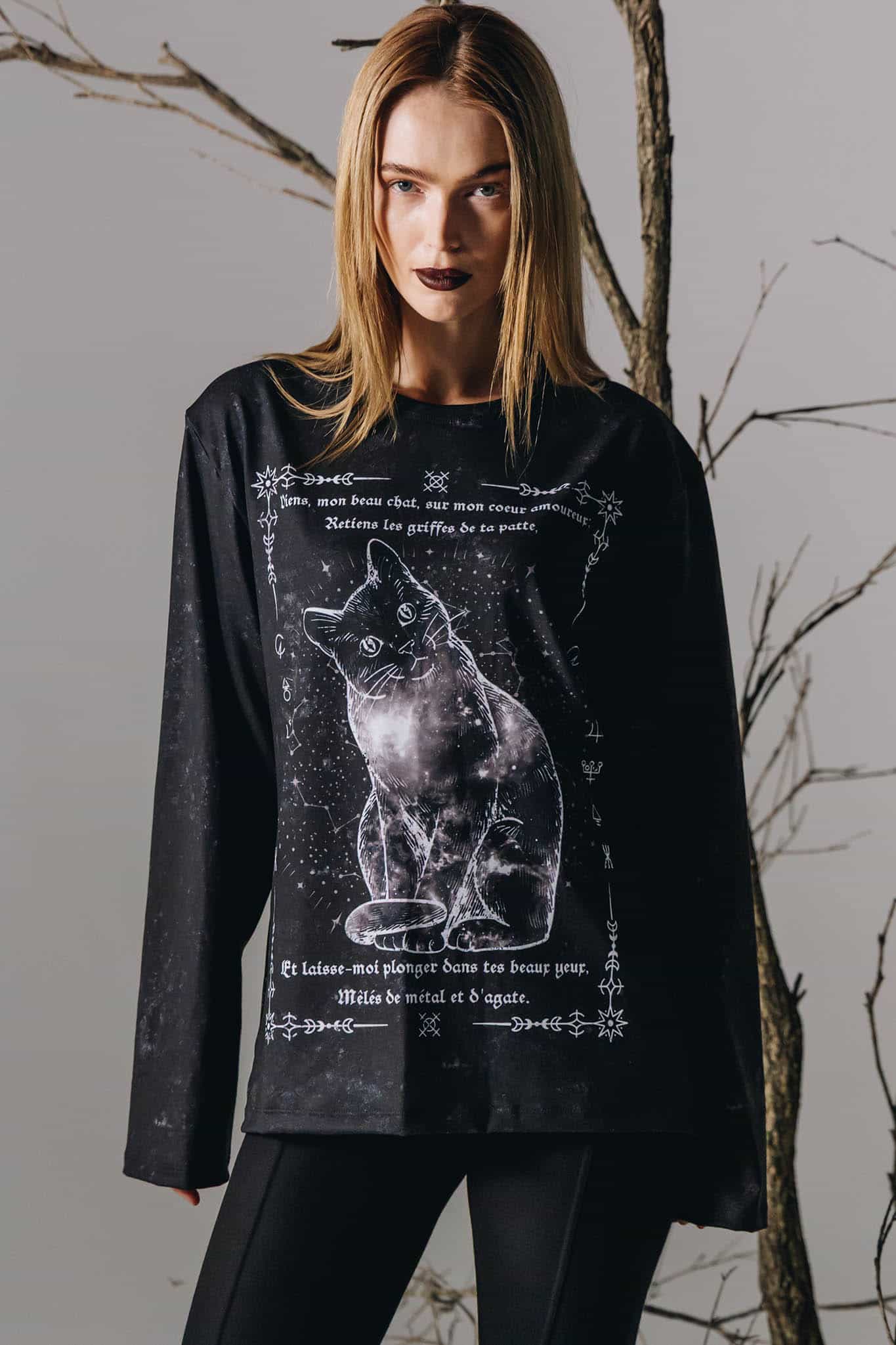 Fleurs of Evil Long Sleeve Oversized Boyfriend Tee Limited