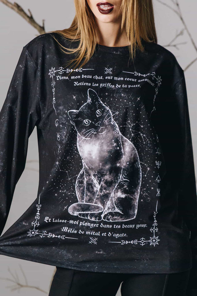 Fleurs of Evil Long Sleeve Oversized Boyfriend Tee