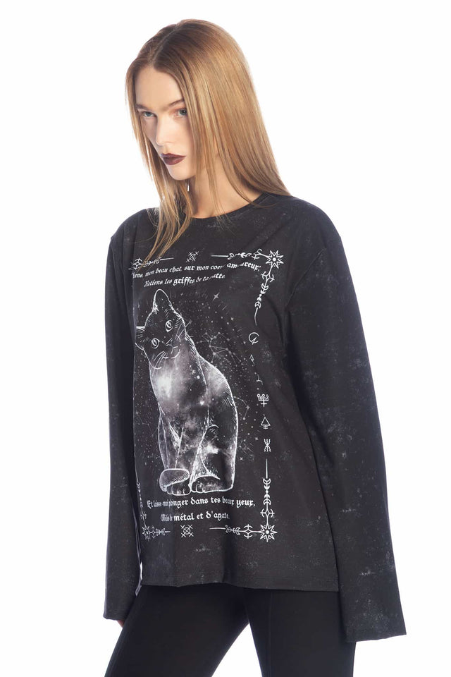 Fleurs of Evil Long Sleeve Oversized Boyfriend Tee