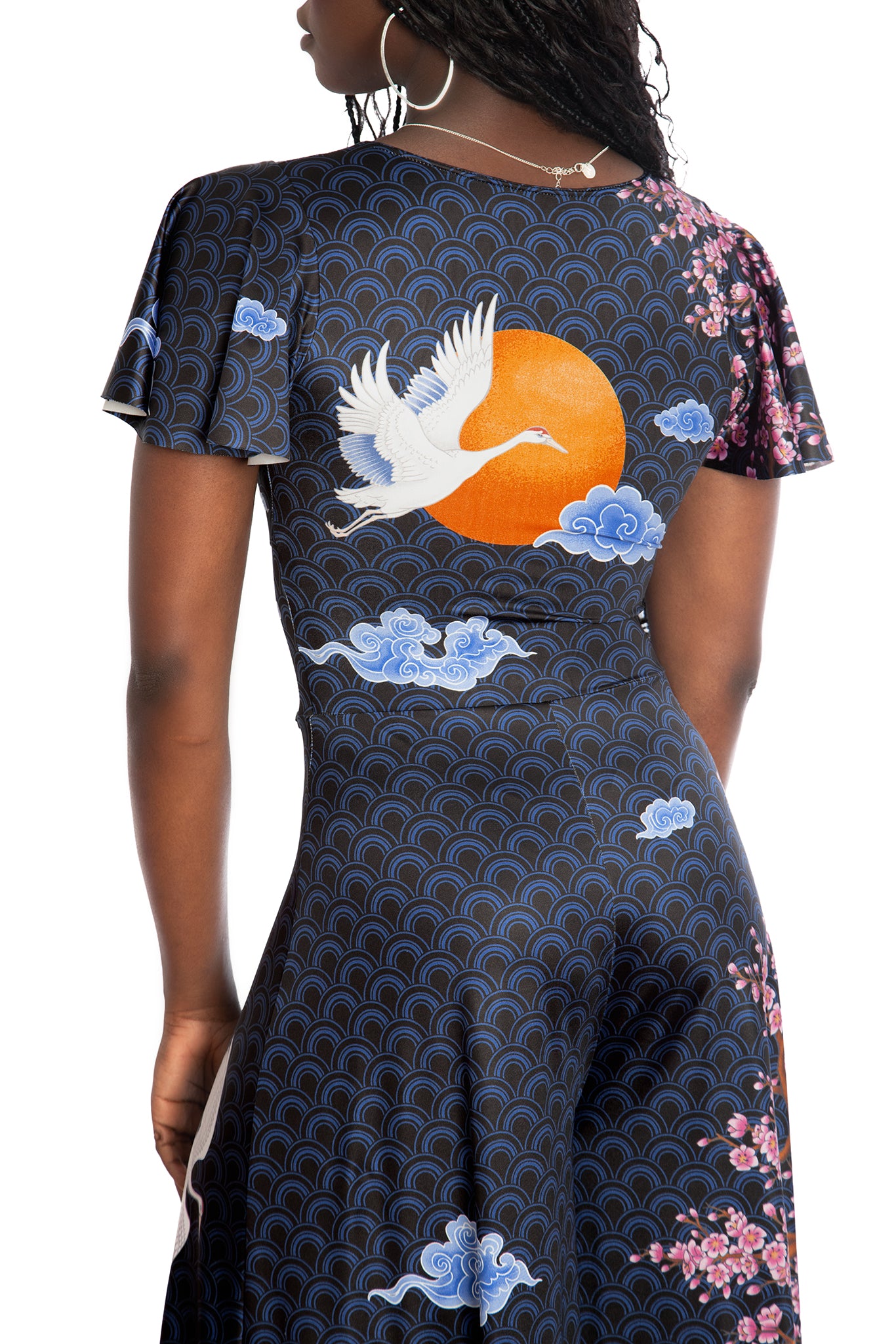 Flight Of Tsuru Rio Marilyn Jumpsuit - Limited – BlackMilk Clothing