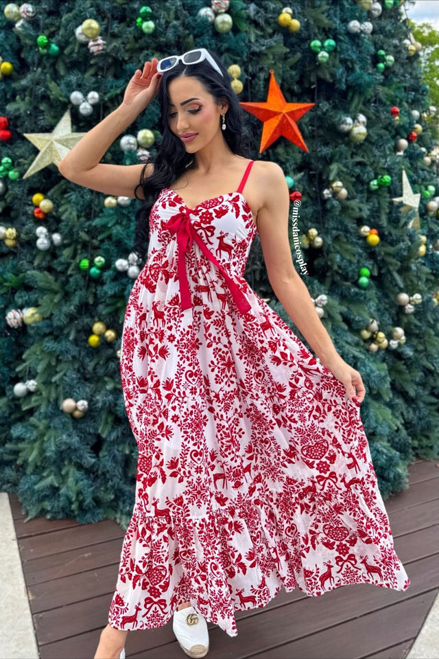Blackmilk | Flockmas Folk Tiered Maxi Dress | Red | 14 Blackmilk | Flockmas Folk Tiered Maxi Dress | Red | 14