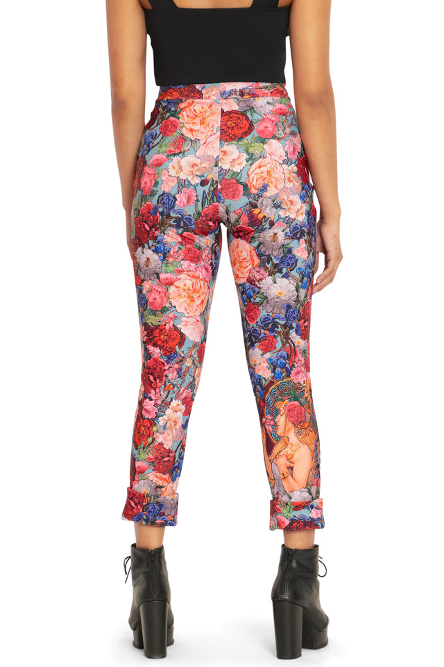 BlackMilk Clothing - Fragrance Of Violets Cuffed Pants