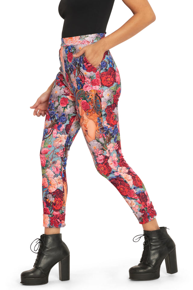 BlackMilk Clothing - Fragrance Of Violets Cuffed Pants