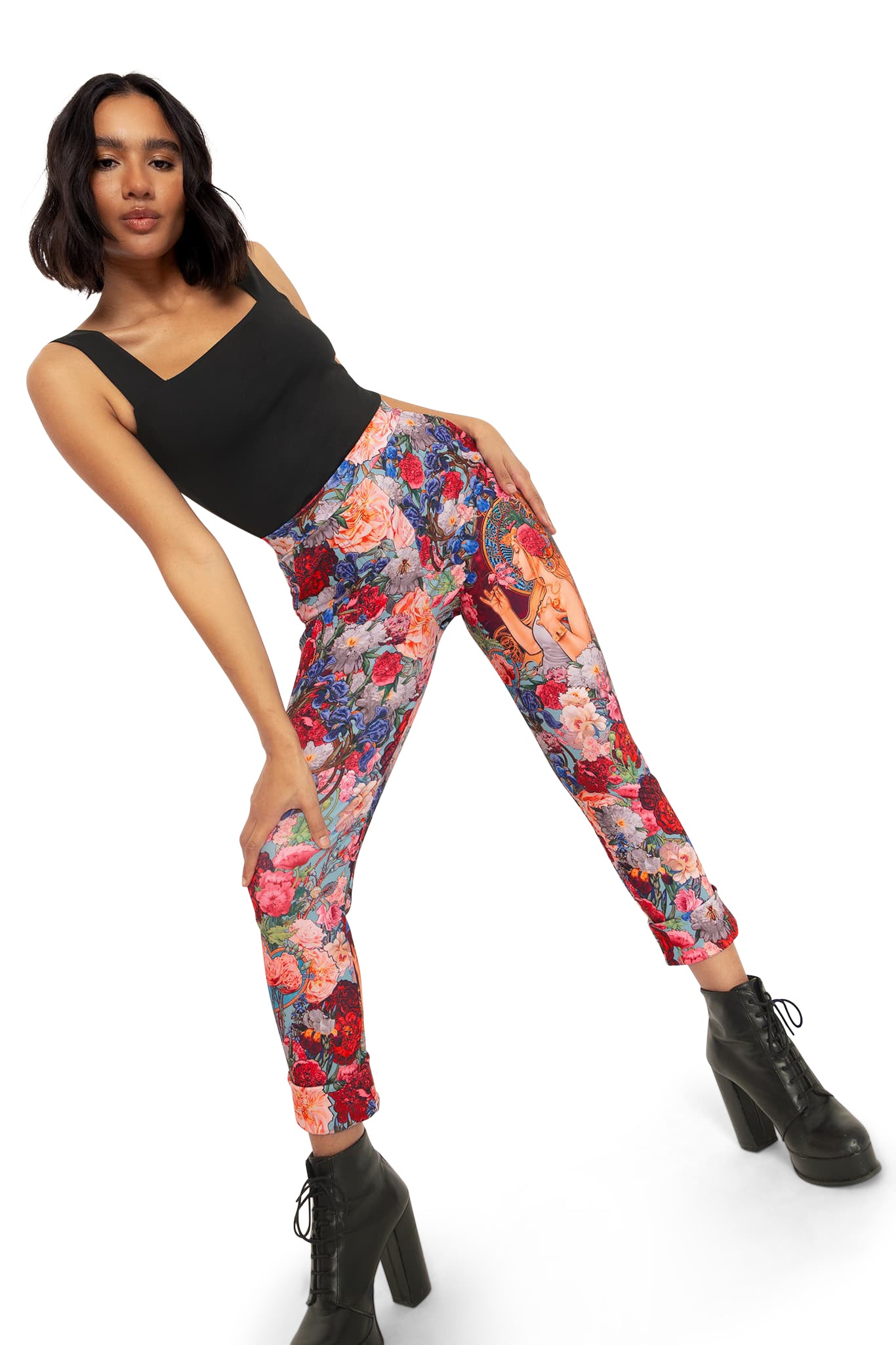 Fragrance Of Violets Cuffed Pants - Limited – BlackMilk Clothing