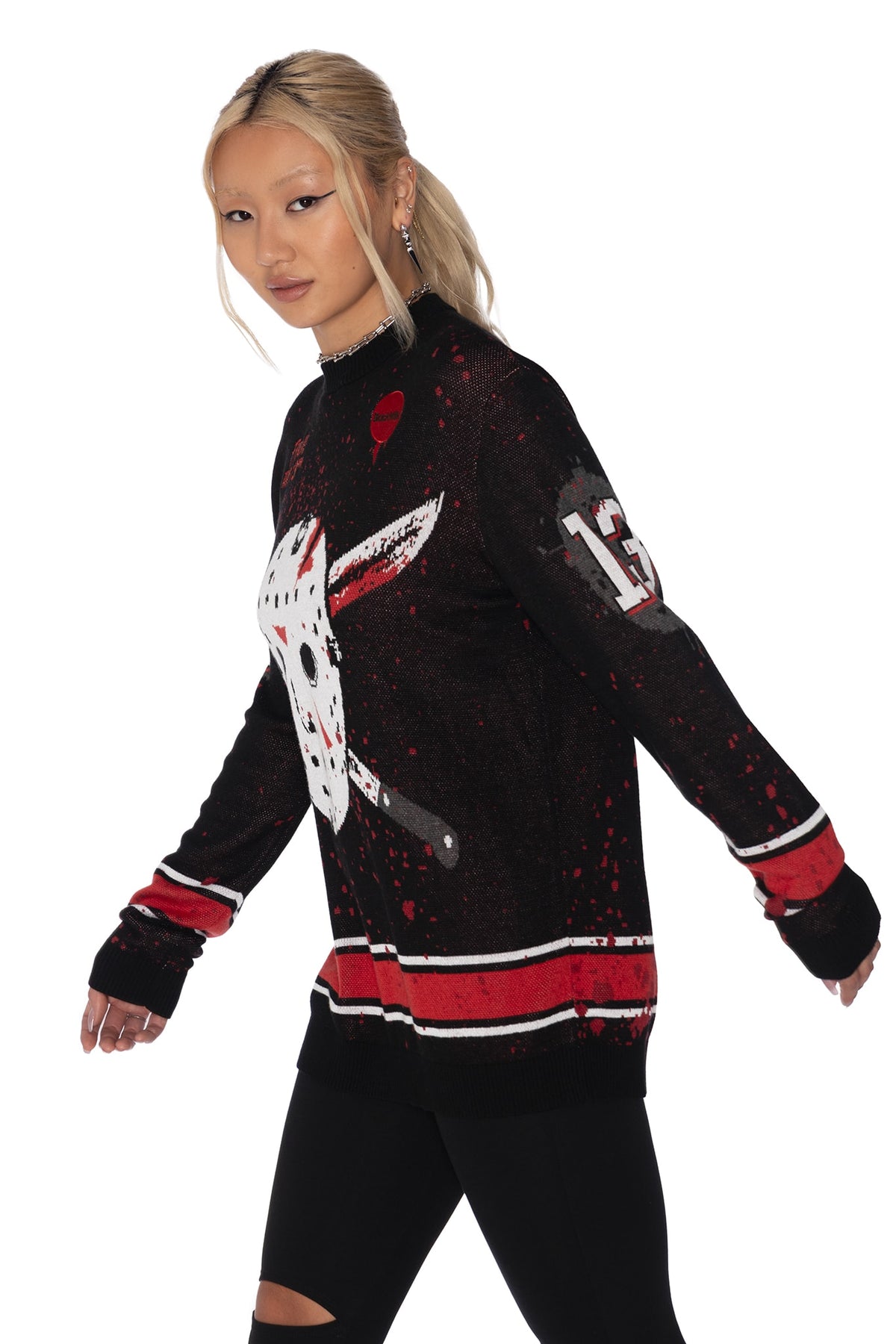 Jason Voorhees Oversized Knit Sweater - Limited – BlackMilk Clothing