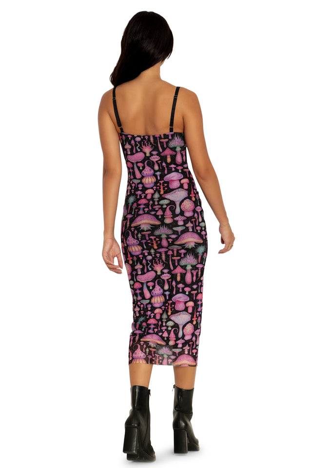 BlackMilk Clothing - Fungirl Black Sheer Bodycon Slip Dress