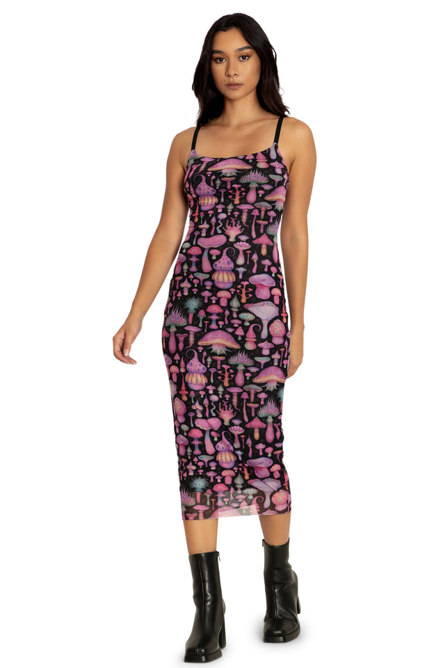BlackMilk Clothing - Fungirl Black Sheer Bodycon Slip Dress