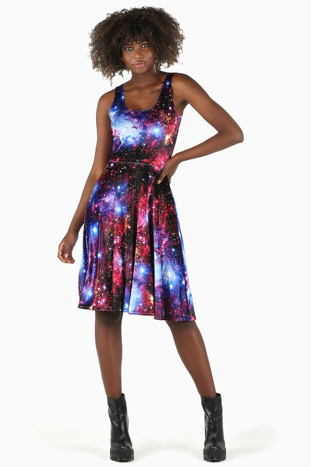 Galaxy Amethyst Velvet Pocket Midi Dress - Limited BlackMilk Clothing Galaxy Amethyst Velvet Pocket Midi Dress - Limited BlackMilk Clothing