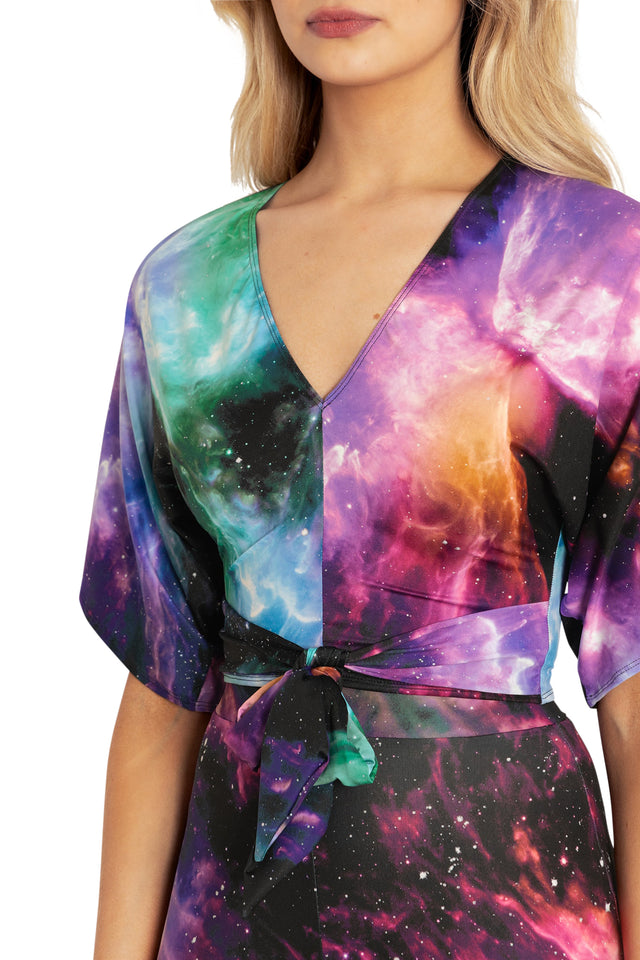 BlackMilk Clothing - Galaxy Butterfly Kimono Tie Top