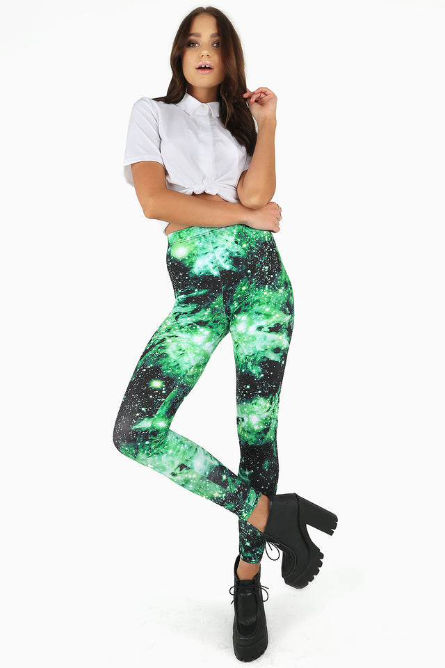 Galaxy Emerald High Waisted Leggings