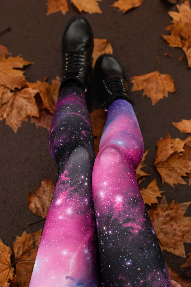 Galaxy Purple High Waisted Leggings