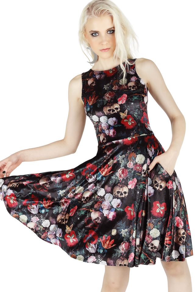 Garden Of The Ancient Dead Velvet Princess Longline Dress