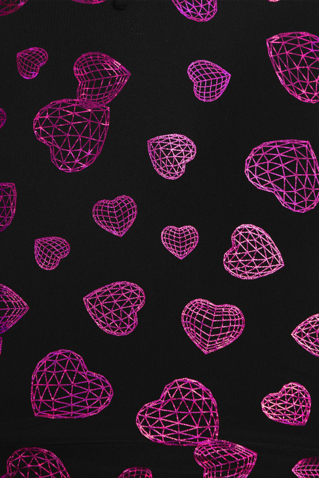 Geodesic Hearts Puff Sleeve Miami Dress Swatch 